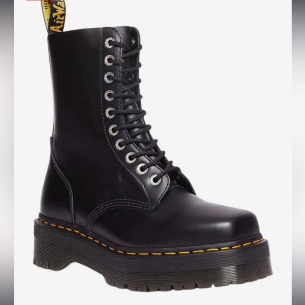 Dr. Martens Black Leather Moto Boots